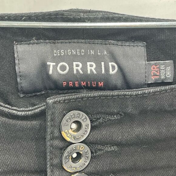 Torrid Womens Skinny Jeans Stretch High Rise Casual Modern Pocket Black Size 12 - Picture 9 of 12